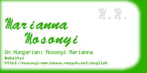 marianna mosonyi business card